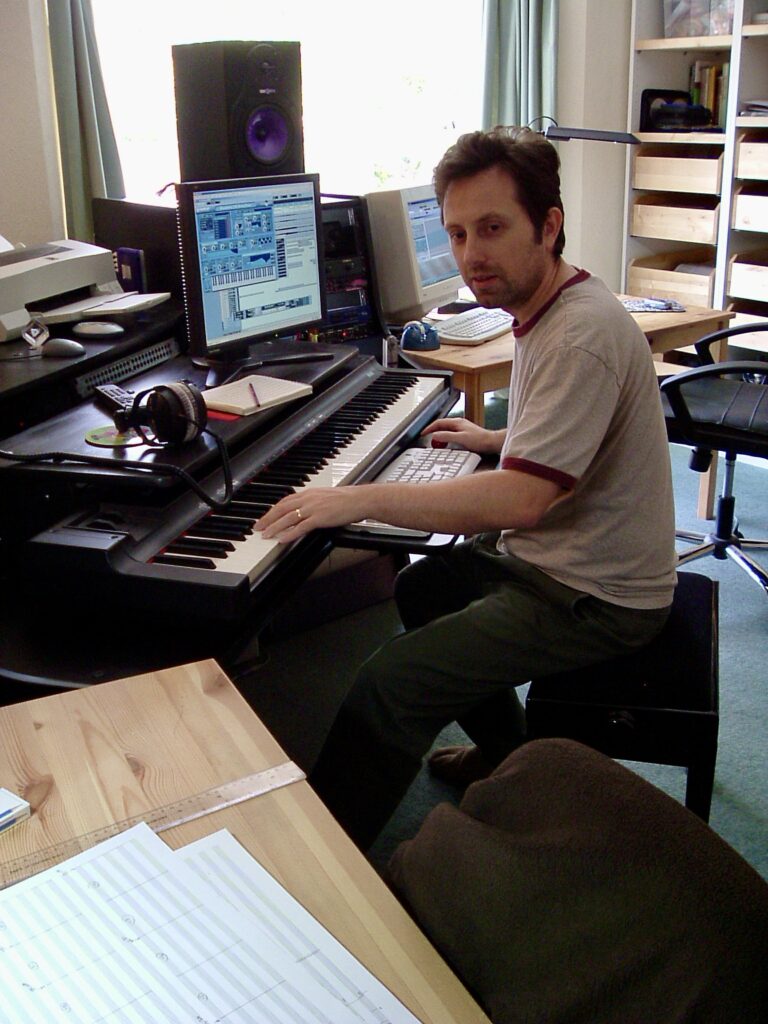 Mark Slater Composer in his studio 2006