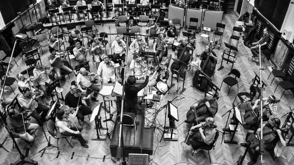 Mark Slater conducting at Smecky Studios