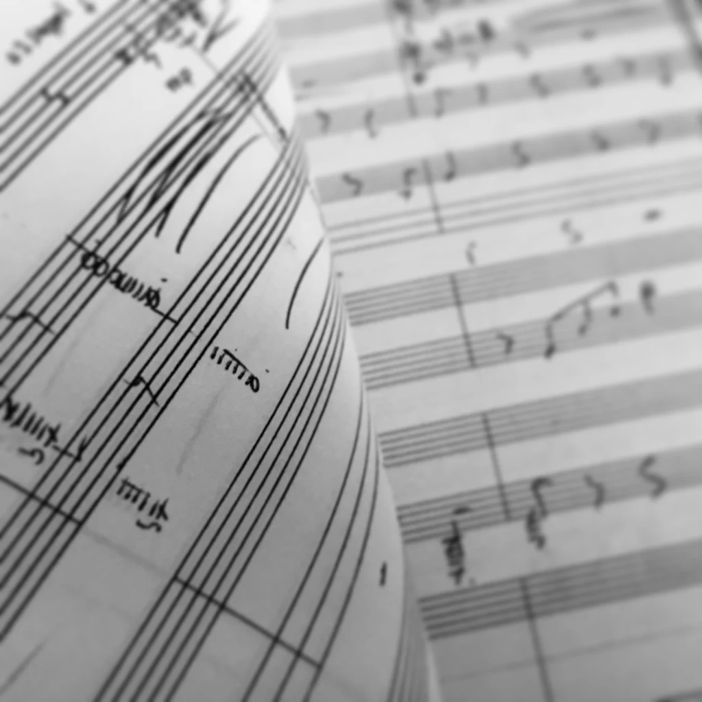 Creative - Manuscript paper with musical score