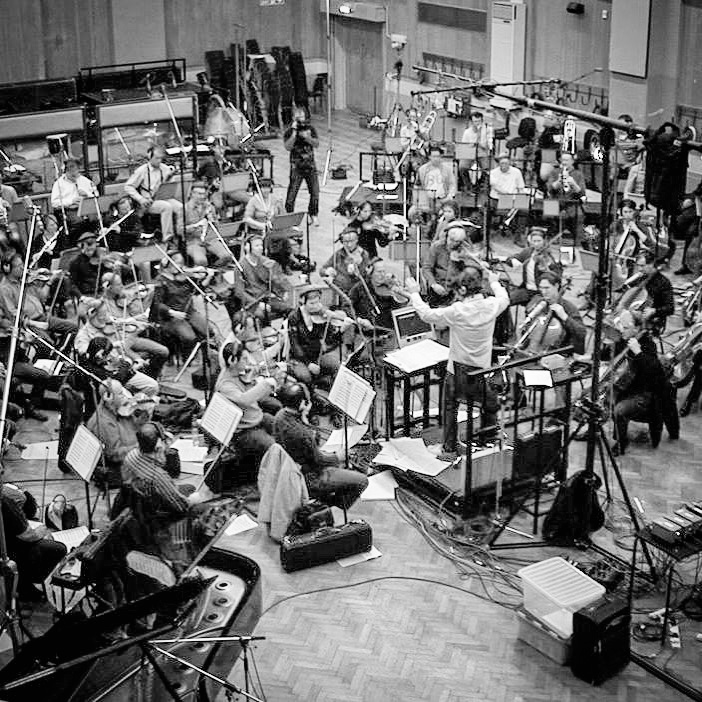 Mark Slater conducting the London Symphony Orchestra at Abbey Road Studios