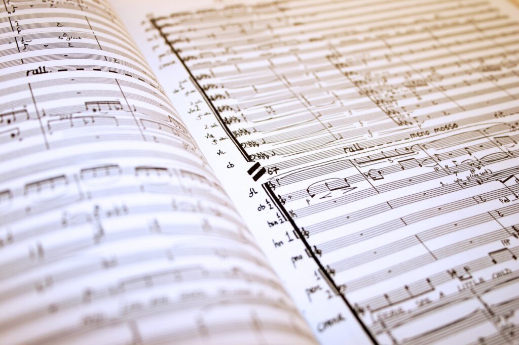 Orchestral music score