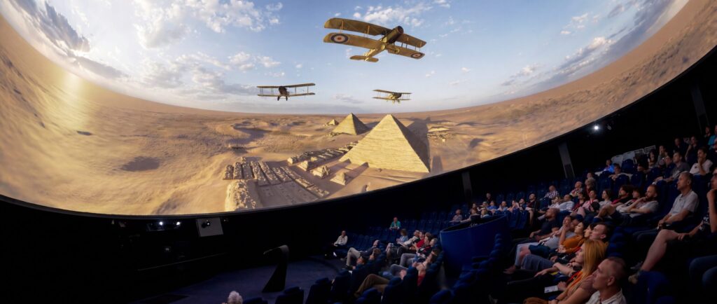 Still from the fulldome film King Tut, scored by Mark Slater