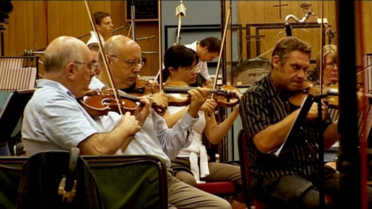 The orchestra at Abbey Road