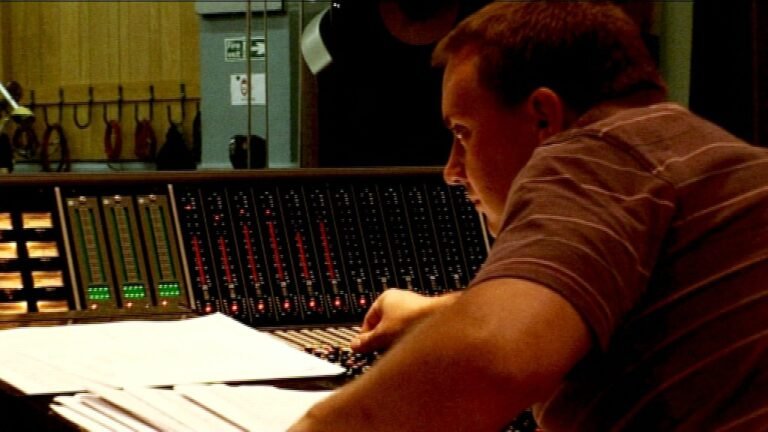 Andrew Dudman at the Neve desk
