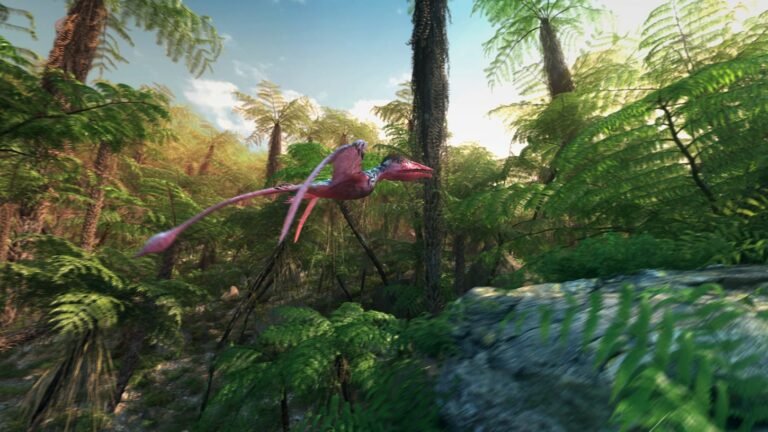 Eudimorphodon in flight — the Triassic