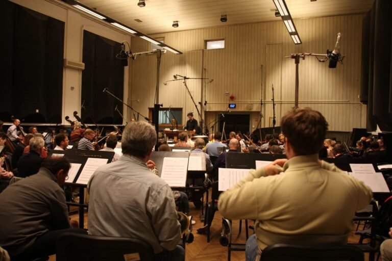 View from behind the orchestra