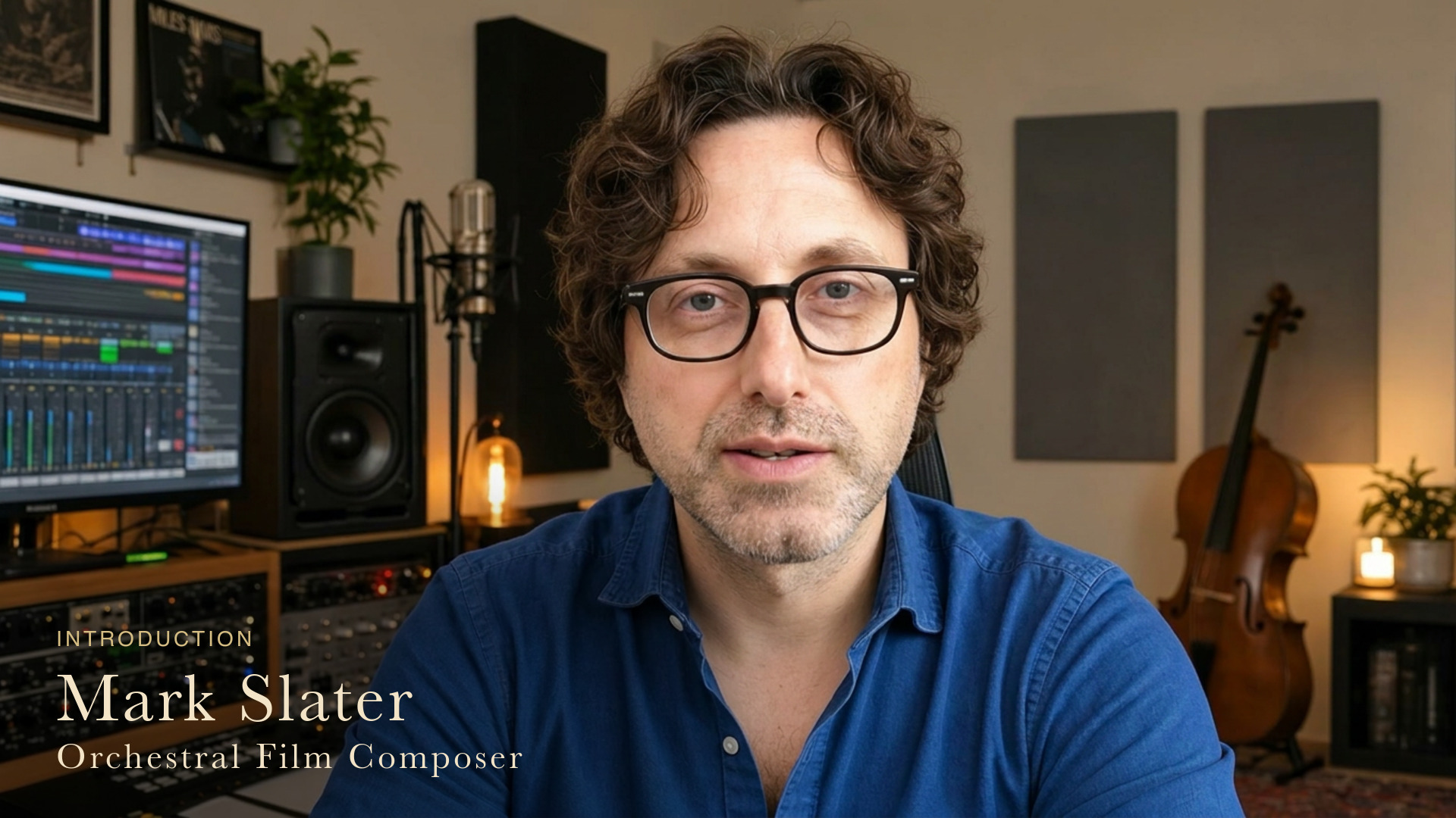 Mark Slater in his home studio