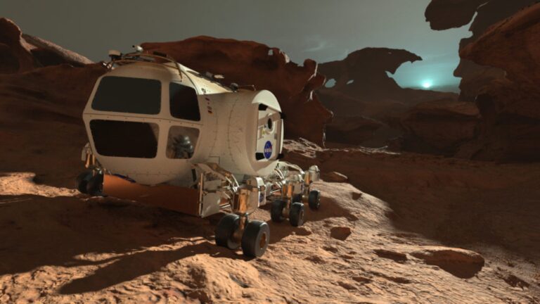 The crewed rover on Mars