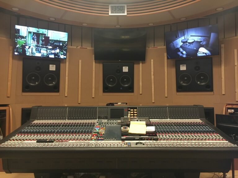 The control room at Smecky Studios