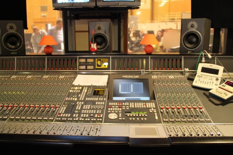 SSL console in the control room