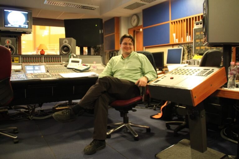 Péter Illényi in the control room