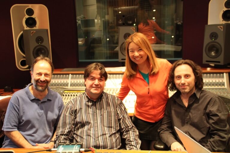 Group shot at Kore Studios, London