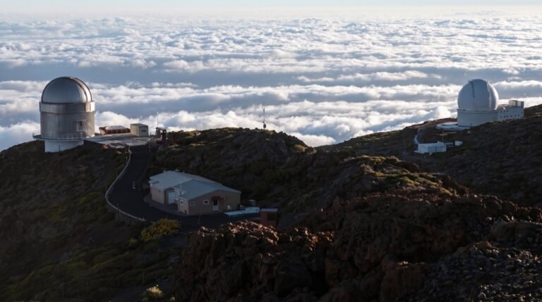 The Nordic Optical Telescope above the clouds, Roque de los Muchachos