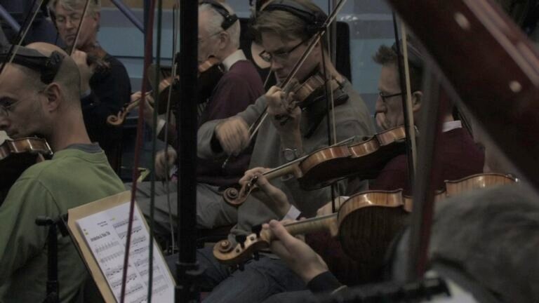 The orchestra at Abbey Road