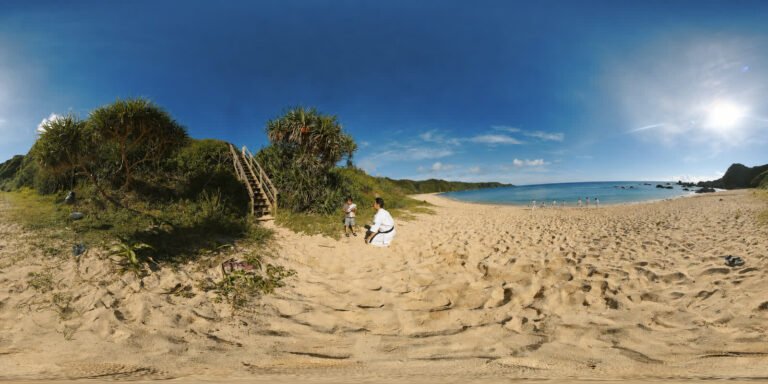 A beach on the Izu Peninsula — 360 panorama, from Tokyo Origami